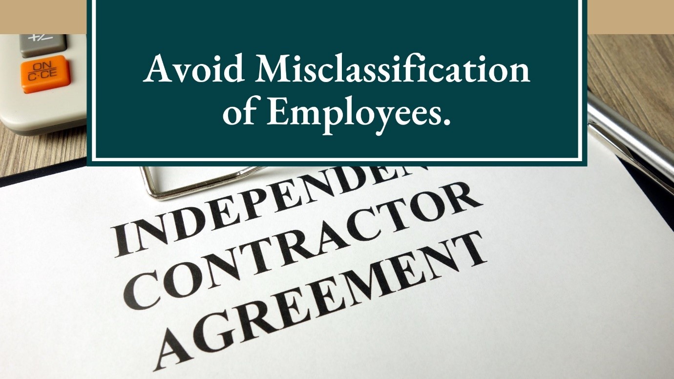 Avoid Misclassification of Employees