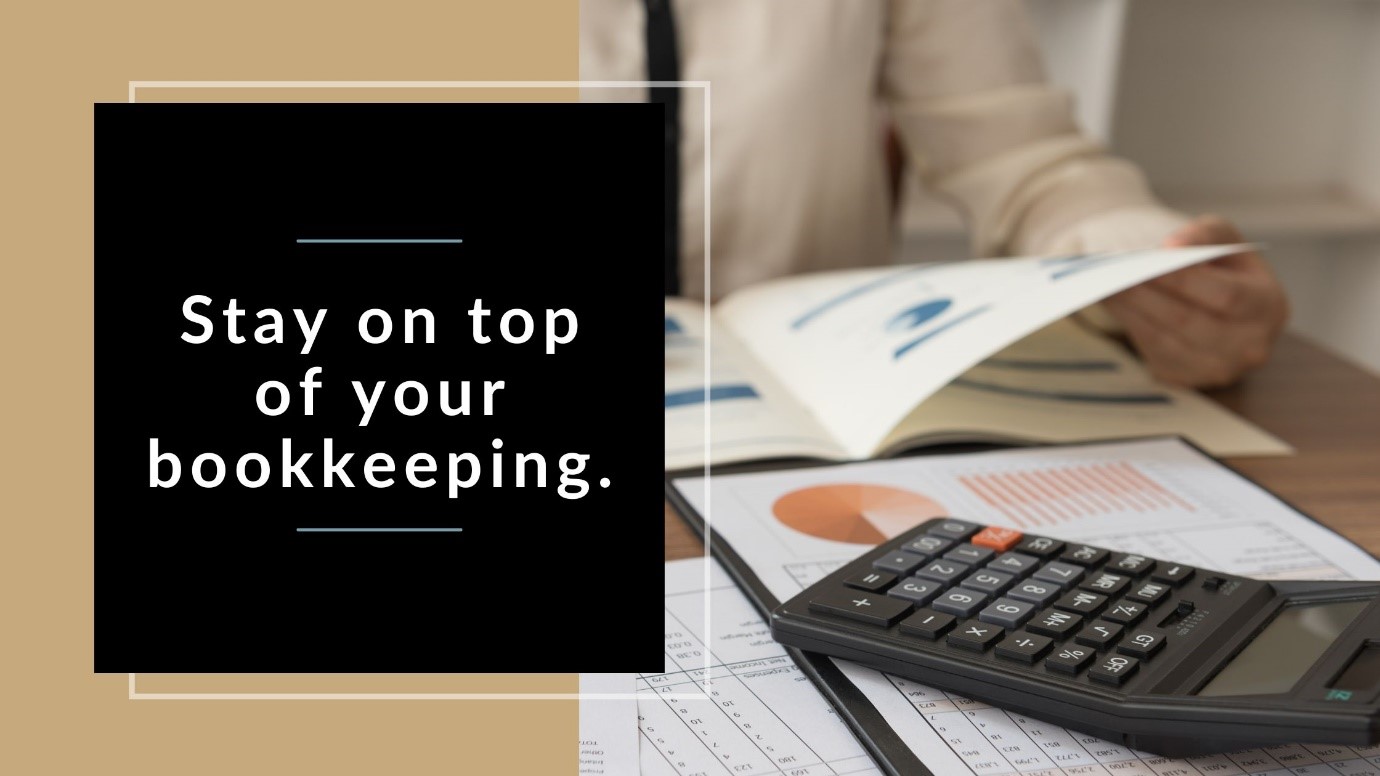 Bookkeeper On The Background And Calculator — Tax Preparation