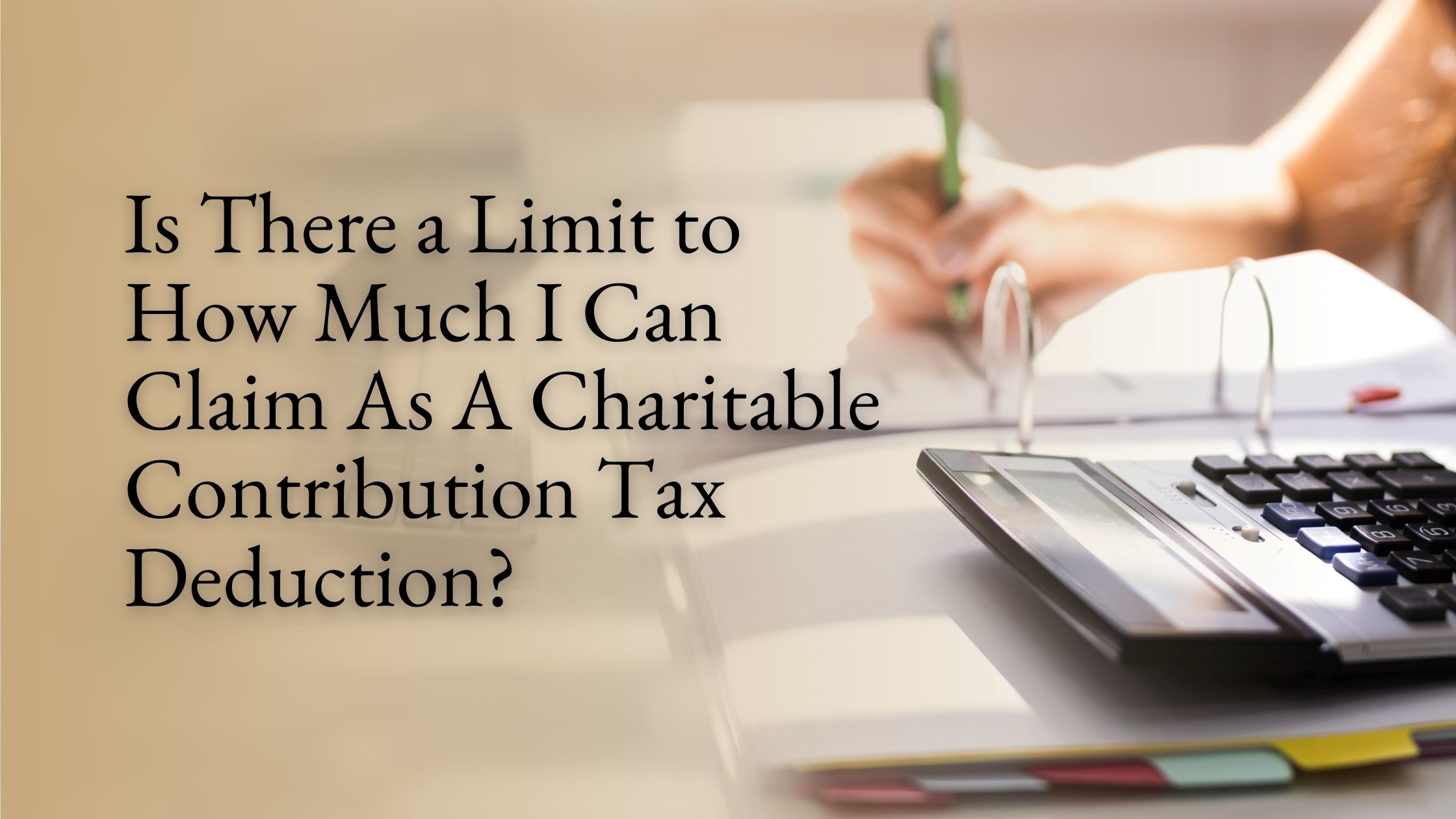 Charitable Contribution Tax Deduction