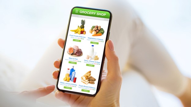 Grocery Shop App on Mobile
