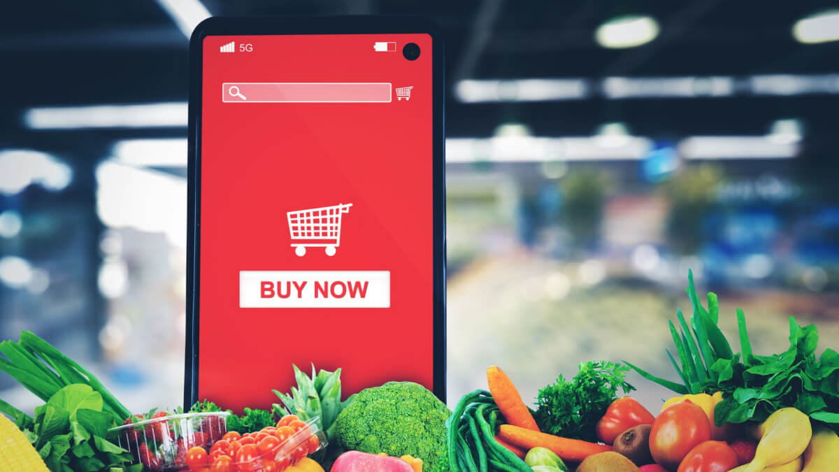 Shop Local Food On A Phone