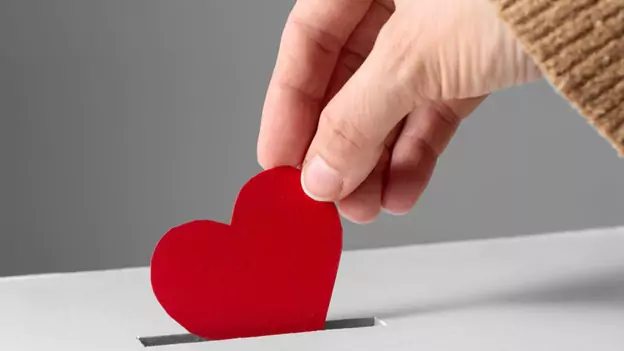 Red Heart Shape and Hand