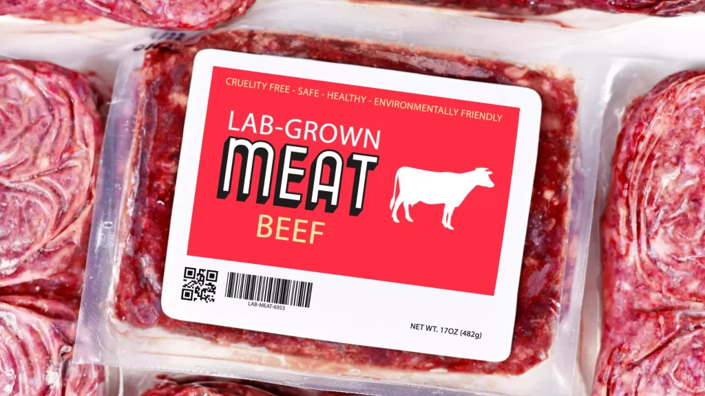 Lab-grown meat labeling.