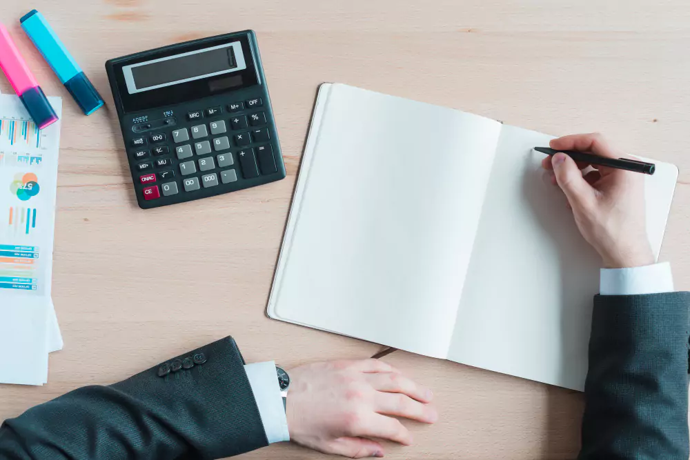 Office Desktop with a notebook