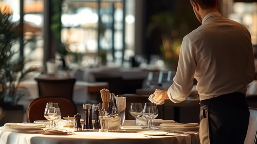 Waiter serving a wine - No Tax on Tips