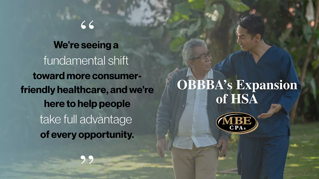 Friendly Healthcare employee assist older man -OBBBA's Expansion of HSA