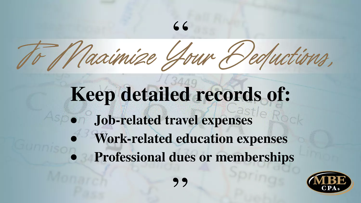 Maximize Your Deductions