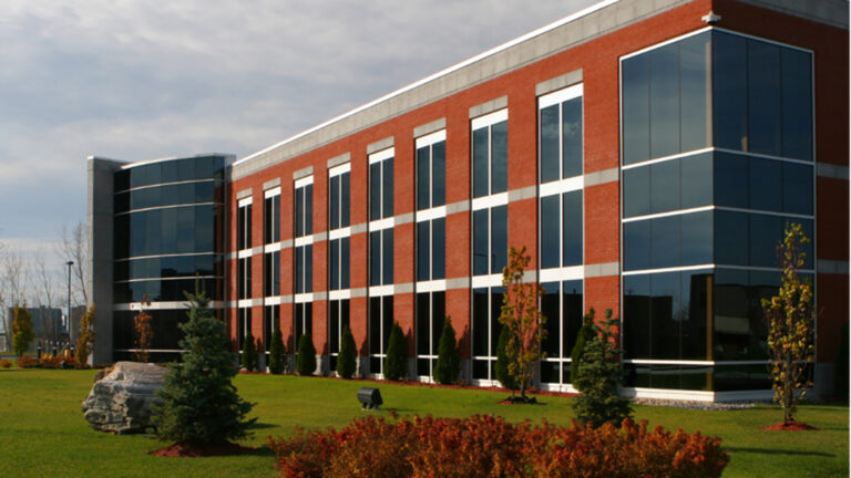 A building with many windows