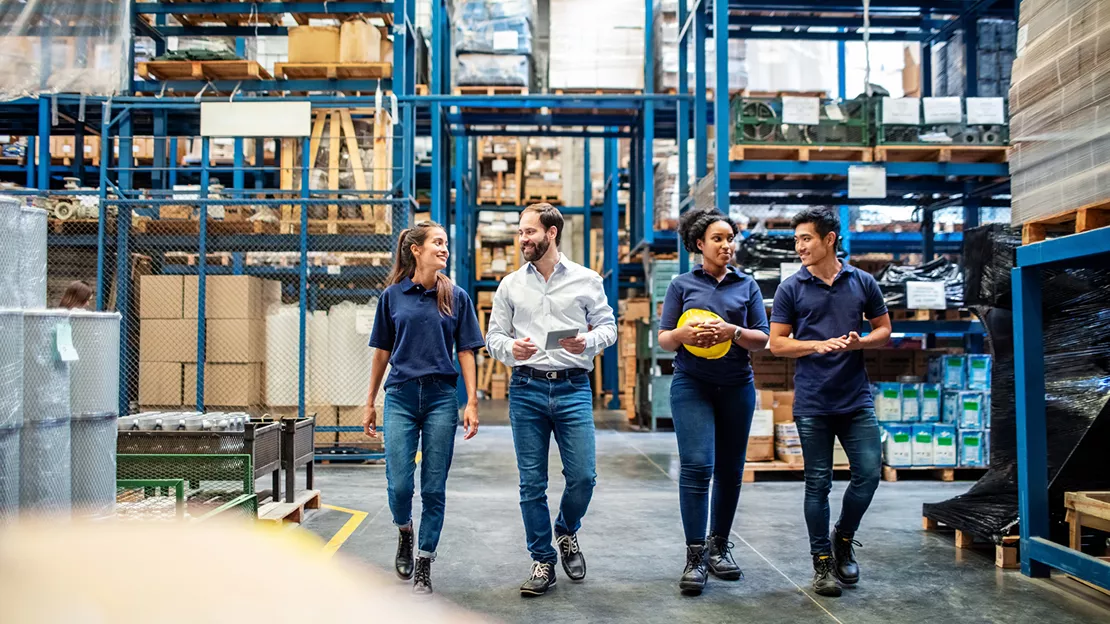 Group of people in Warehouse