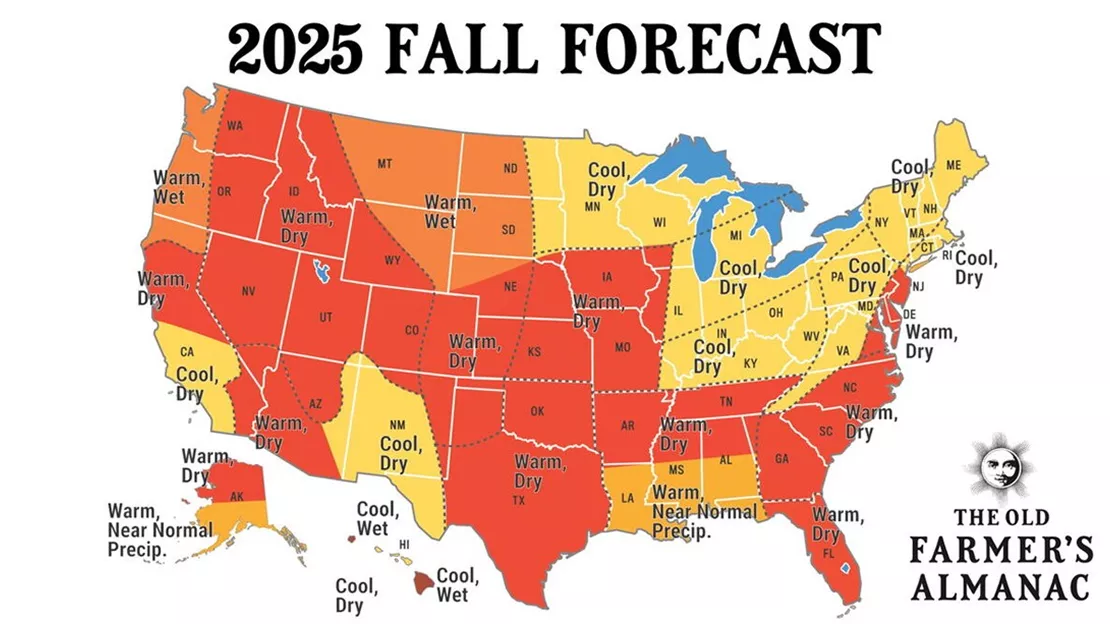 2025 Fall Forecast USA Map