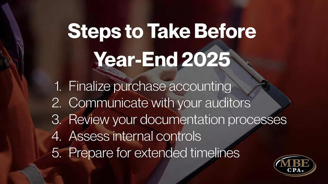 Steps to take Before Year-end 2025