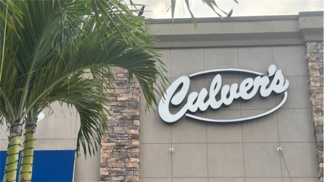 Culvers Store Signage with Tree on the side