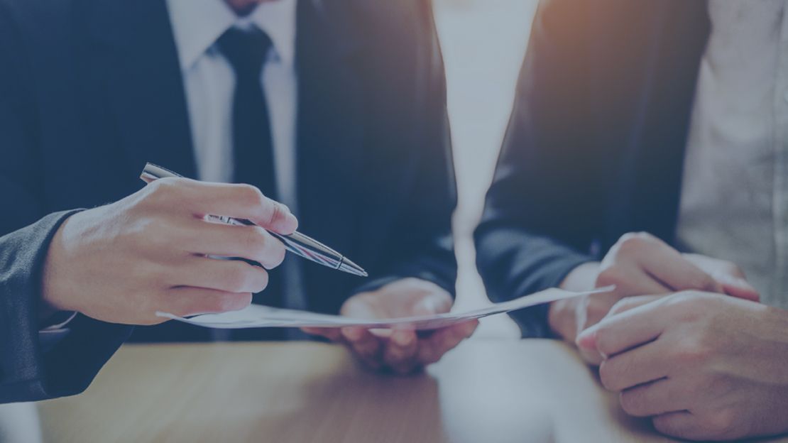 Signing Paper close-up