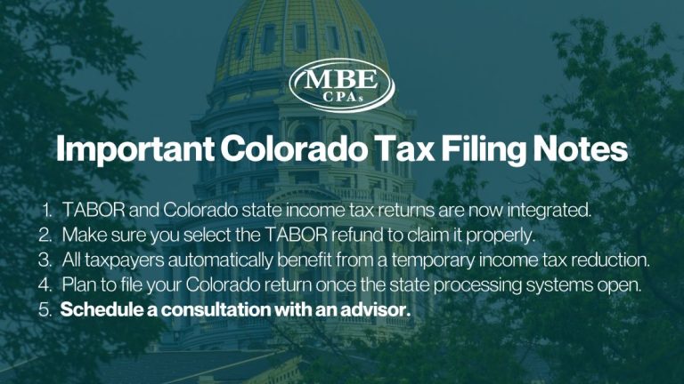 How Colorado TABOR Refunds Changed in 2026 | MBE CPAs