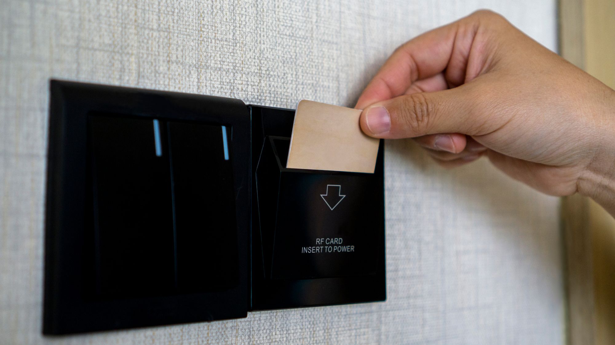 Inserting Hotel RF Card For Energy Power