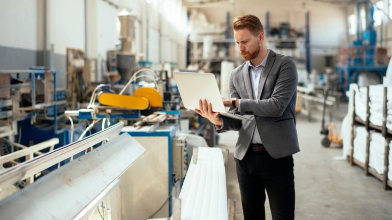Man Brought a Laptop in Production Area