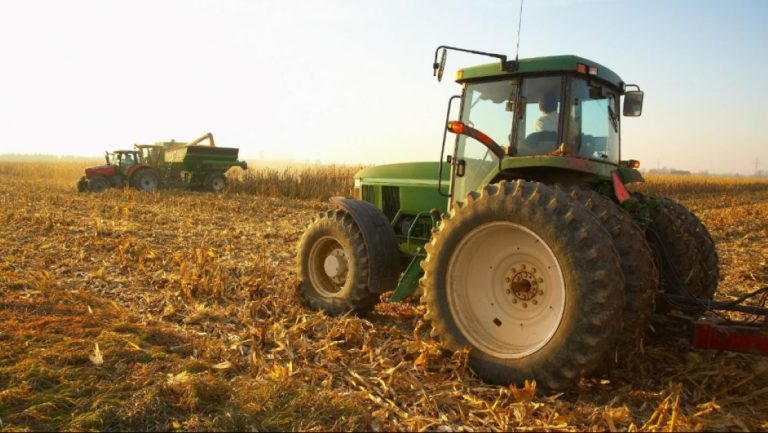 Tractor in Farm Field