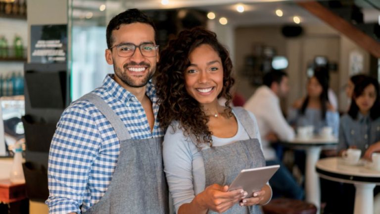 Business Owners Smiling