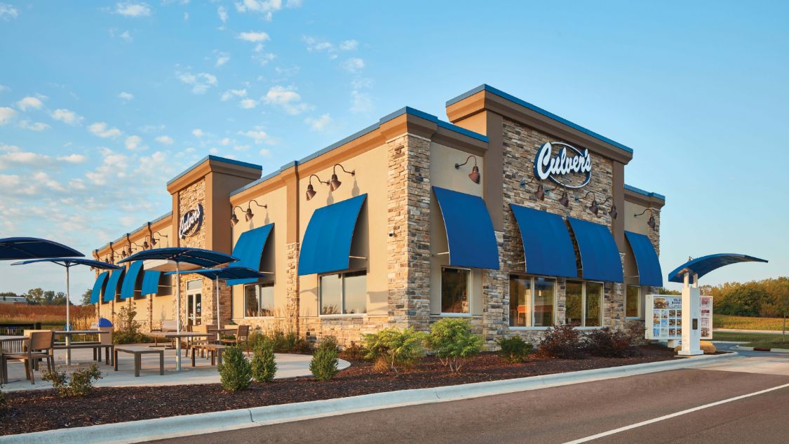 Culver’s restaurant exterior in the morning light