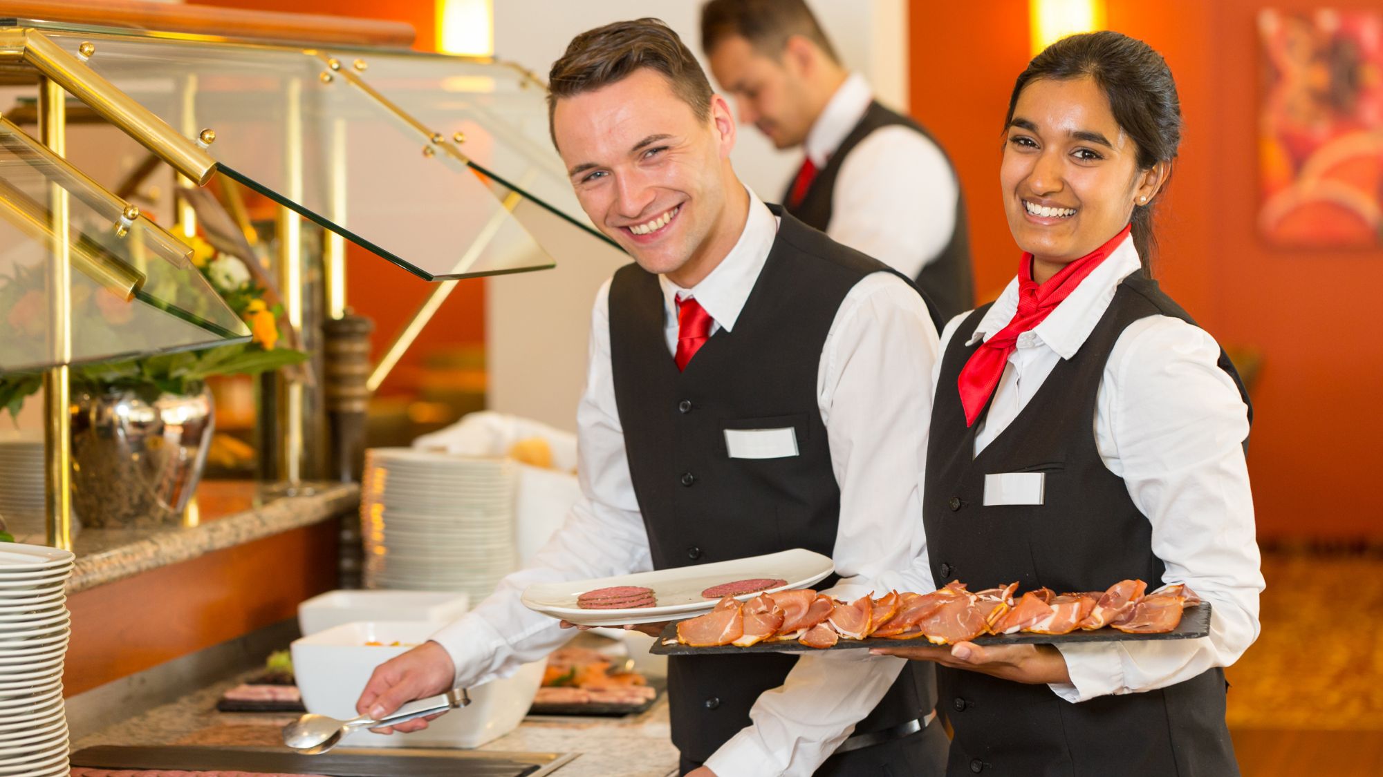 Restaurant Waiter Smiling