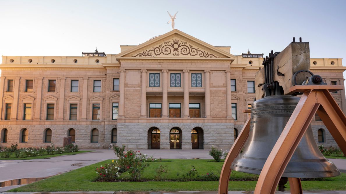 Front exterior of the Arizona State Capitol